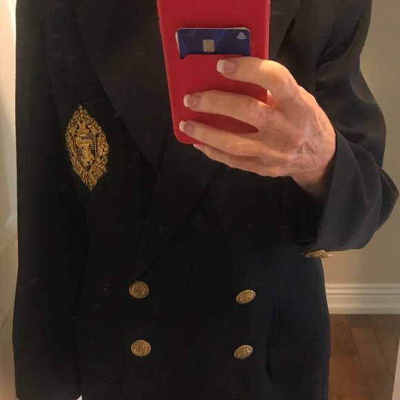 Women's Navy Blazer with Crest by Ellen Tracy - Picture 5 of 9
